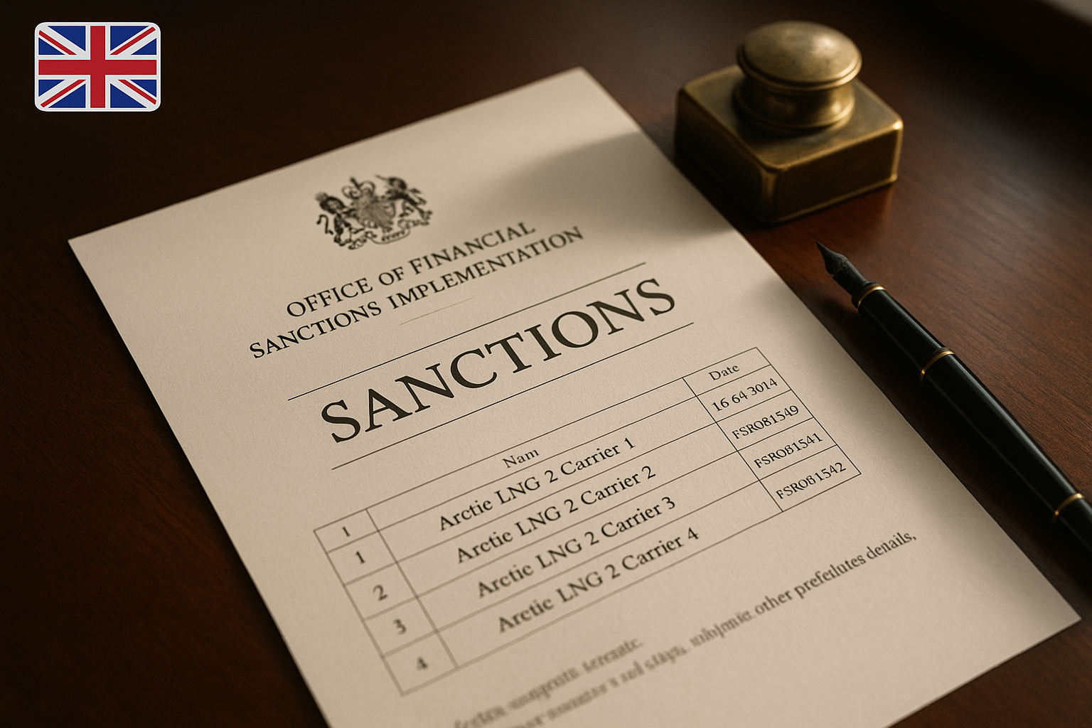 According to reports from High North News, the United Kingdom has allegedly sanctioned four LNG carriers linked to the